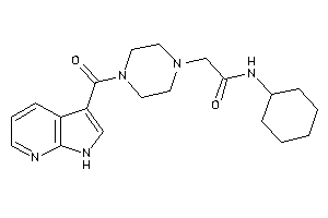 N-cyclohexyl-2-[4-(1H-pyrrolo[2,3-b]pyridine-3-carbonyl)piperazino]acetamide