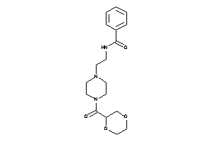 N-[2-[4-(1,4-dioxane-2-carbonyl)piperazino]ethyl]benzamide