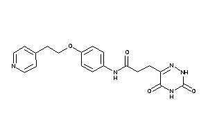 3-(3,5-diketo-2H-1,2,4-triazin-6-yl)-N-[4-[2-(4-pyridyl)ethoxy]phenyl]propionamide