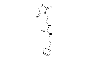 1-[2-(2,4-diketothiazolidin-3-yl)ethyl]-3-[2-(2-furyl)ethyl]urea