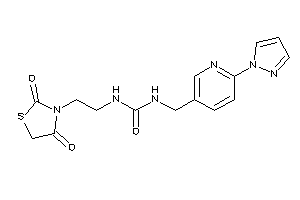 1-[2-(2,4-diketothiazolidin-3-yl)ethyl]-3-[(6-pyrazol-1-yl-3-pyridyl)methyl]urea