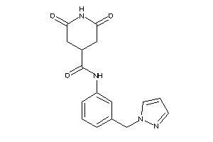 2,6-diketo-N-[3-(pyrazol-1-ylmethyl)phenyl]isonipecotamide