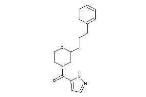 Image of [2-(3-phenylpropyl)morpholino]-(1H-pyrazol-5-yl)methanone