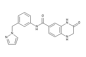 3-keto-N-[3-(pyrazol-1-ylmethyl)phenyl]-2,4-dihydro-1H-quinoxaline-6-carboxamide