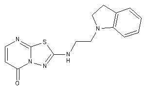 Image of 2-(2-indolin-1-ylethylamino)-[1,3,4]thiadiazolo[3,2-a]pyrimidin-5-one