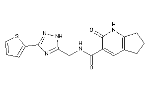 Image of 2-keto-N-[[3-(2-thienyl)-1H-1,2,4-triazol-5-yl]methyl]-1,5,6,7-tetrahydro-1-pyrindine-3-carboxamide