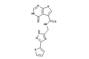 4-keto-N-[[3-(2-thienyl)-1H-1,2,4-triazol-5-yl]methyl]-3H-furo[2,3-d]pyrimidine-5-carboxamide