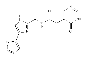 2-(6-keto-1H-pyrimidin-5-yl)-N-[[3-(2-thienyl)-1H-1,2,4-triazol-5-yl]methyl]acetamide