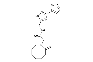 Image of 2-(2-ketoazocan-1-yl)-N-[[3-(2-thienyl)-1H-1,2,4-triazol-5-yl]methyl]acetamide