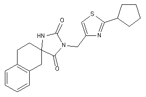 3-[(2-cyclopentylthiazol-4-yl)methyl]spiro[imidazolidine-5,2'-tetralin]-2,4-quinone