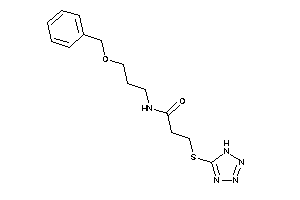 N-(3-benzoxypropyl)-3-(1H-tetrazol-5-ylthio)propionamide