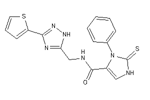 3-phenyl-N-[[3-(2-thienyl)-1H-1,2,4-triazol-5-yl]methyl]-2-thioxo-4-imidazoline-4-carboxamide