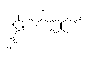 3-keto-N-[[3-(2-thienyl)-1H-1,2,4-triazol-5-yl]methyl]-2,4-dihydro-1H-quinoxaline-6-carboxamide