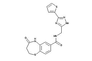 4-keto-N-[[3-(2-thienyl)-1H-1,2,4-triazol-5-yl]methyl]-3,5-dihydro-2H-1,5-benzothiazepine-7-carboxamide