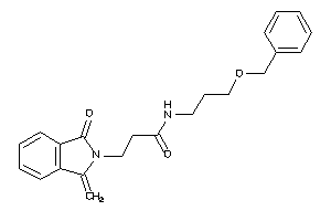 N-(3-benzoxypropyl)-3-(1-keto-3-methylene-isoindolin-2-yl)propionamide