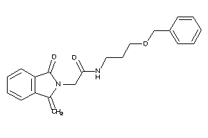 N-(3-benzoxypropyl)-2-(1-keto-3-methylene-isoindolin-2-yl)acetamide