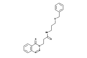 N-(3-benzoxypropyl)-3-(4-keto-1,2,3-benzotriazin-3-yl)propionamide