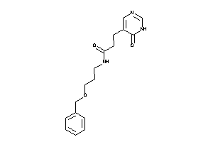 N-(3-benzoxypropyl)-3-(6-keto-1H-pyrimidin-5-yl)propionamide