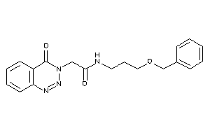 N-(3-benzoxypropyl)-2-(4-keto-1,2,3-benzotriazin-3-yl)acetamide