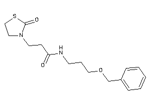 N-(3-benzoxypropyl)-3-(2-ketothiazolidin-3-yl)propionamide