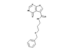 N-(3-benzoxypropyl)-4-keto-3H-furo[2,3-d]pyrimidine-5-carboxamide