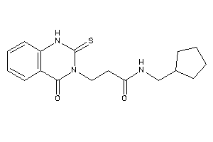 N-(cyclopentylmethyl)-3-(4-keto-2-thioxo-1H-quinazolin-3-yl)propionamide