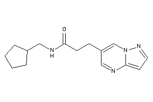 N-(cyclopentylmethyl)-3-pyrazolo[1,5-a]pyrimidin-6-yl-propionamide