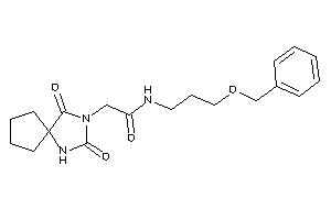 Image of N-(3-benzoxypropyl)-2-(2,4-diketo-1,3-diazaspiro[4.4]nonan-3-yl)acetamide