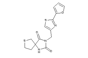 Image of 3-[[2-(2-furyl)thiazol-4-yl]methyl]-7-thia-1,3-diazaspiro[4.4]nonane-2,4-quinone