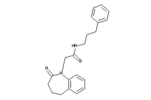 2-(2-keto-4,5-dihydro-3H-1-benzazepin-1-yl)-N-(3-phenylpropyl)acetamide