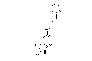 N-(3-phenylpropyl)-2-(2,4,5-triketoimidazolidin-1-yl)acetamide