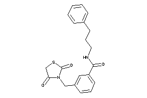 3-[(2,4-diketothiazolidin-3-yl)methyl]-N-(3-phenylpropyl)benzamide