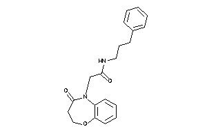 Image of 2-(4-keto-2,3-dihydro-1,5-benzoxazepin-5-yl)-N-(3-phenylpropyl)acetamide