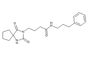 4-(2,4-diketo-1,3-diazaspiro[4.4]nonan-3-yl)-N-(3-phenylpropyl)butyramide