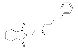 3-(1,3-diketo-3a,4,5,6,7,7a-hexahydroisoindol-2-yl)-N-(3-phenylpropyl)propionamide