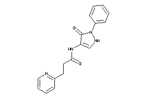 N-(5-keto-1-phenyl-3-pyrazolin-4-yl)-3-(2-pyridyl)propionamide