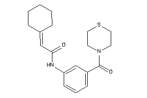 2-cyclohexylidene-N-[3-(thiomorpholine-4-carbonyl)phenyl]acetamide