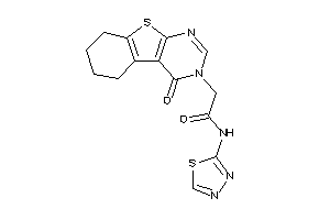 2-(4-keto-5,6,7,8-tetrahydrobenzothiopheno[2,3-d]pyrimidin-3-yl)-N-(1,3,4-thiadiazol-2-yl)acetamide