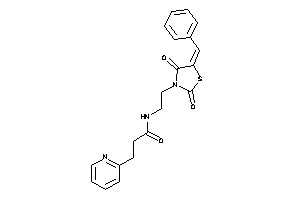 N-[2-(5-benzal-2,4-diketo-thiazolidin-3-yl)ethyl]-3-(2-pyridyl)propionamide