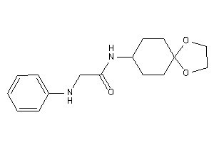 2-anilino-N-(1,4-dioxaspiro[4.5]decan-8-yl)acetamide