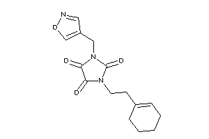 1-(2-cyclohexen-1-ylethyl)-3-(isoxazol-4-ylmethyl)imidazolidine-2,4,5-trione