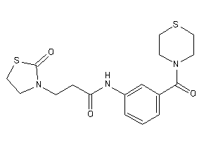 3-(2-ketothiazolidin-3-yl)-N-[3-(thiomorpholine-4-carbonyl)phenyl]propionamide