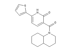 3-(3,4,4a,5,6,7,8,8a-octahydro-2H-quinoline-1-carbonyl)-6-(2-thienyl)-2-pyridone