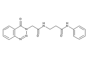 3-[[2-(4-keto-1,2,3-benzotriazin-3-yl)acetyl]amino]-N-phenyl-propionamide