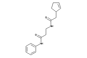 3-[(2-cyclopent-2-en-1-ylacetyl)amino]-N-phenyl-propionamide