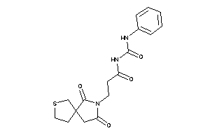 3-(2,4-diketo-7-thia-3-azaspiro[4.4]nonan-3-yl)-N-(phenylcarbamoyl)propionamide