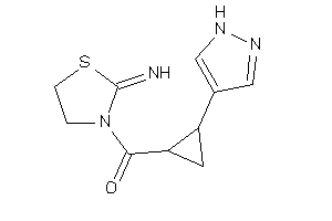 (2-iminothiazolidin-3-yl)-[2-(1H-pyrazol-4-yl)cyclopropyl]methanone
