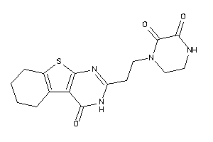 1-[2-(4-keto-5,6,7,8-tetrahydro-3H-benzothiopheno[2,3-d]pyrimidin-2-yl)ethyl]piperazine-2,3-quinone