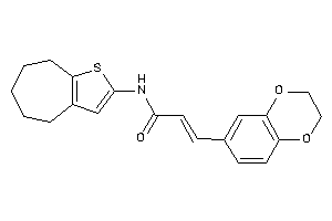 3-(2,3-dihydro-1,4-benzodioxin-6-yl)-N-(5,6,7,8-tetrahydro-4H-cyclohepta[b]thiophen-2-yl)acrylamide