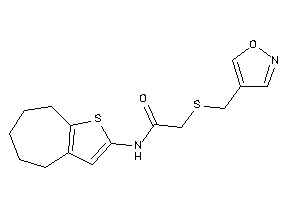 2-(isoxazol-4-ylmethylthio)-N-(5,6,7,8-tetrahydro-4H-cyclohepta[b]thiophen-2-yl)acetamide